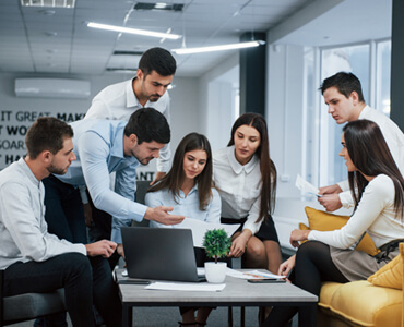 Professional Collaboration In Creative Workspace.