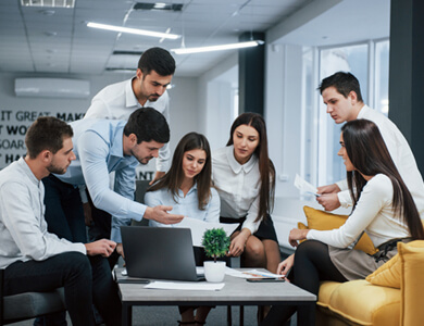 Professional Collaboration In Creative Workspace.